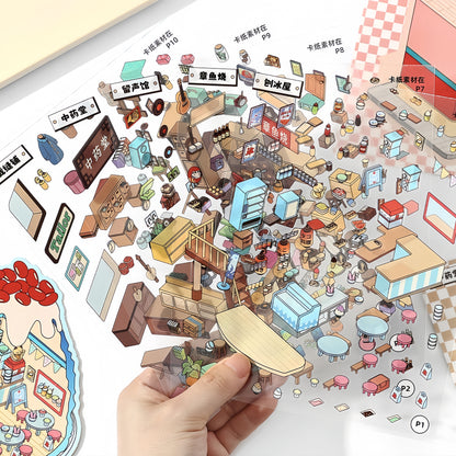 Little Corners 3D Sticker | 10 Cute Miniature Scenes