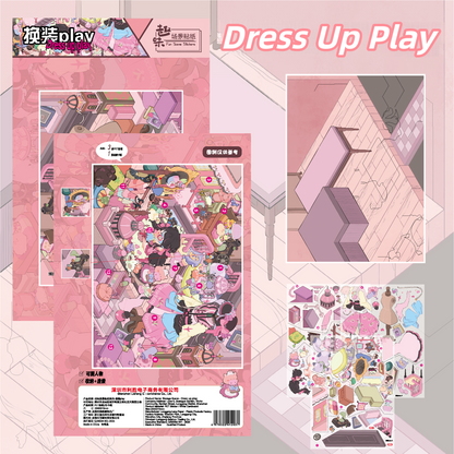 Elf Series 3D Sticker | 4 Cute Miniature Scenes