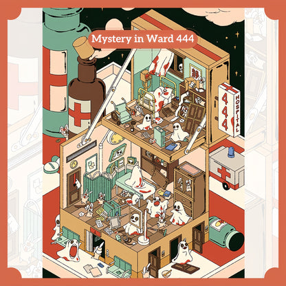 Creepy Storytime 3D Sticker | 4 Cute Miniature Scenes