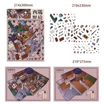 Western Villa Retreat 3D Sticker