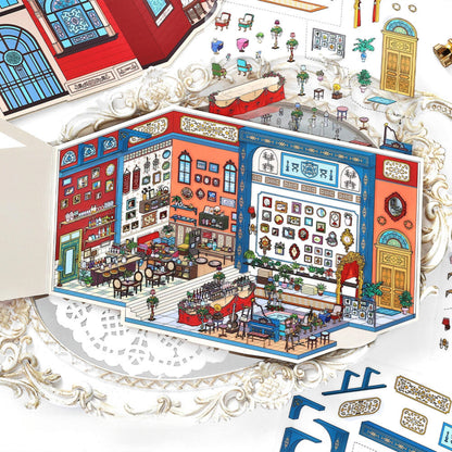 Rome Hotel 3D Sticker | 4 Cute Miniature Scenes