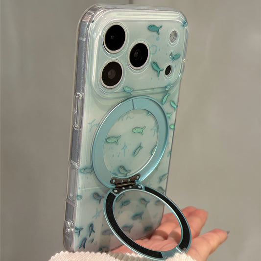 Gilt Goldfish Magnetic Stand Acrylic Phone Case