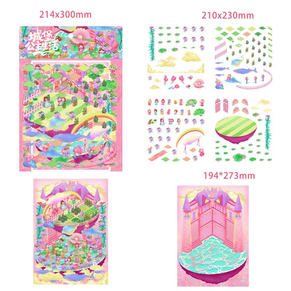 Princess Castle Life 3D Sticker