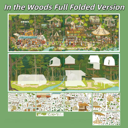 Among the Trees 3D Sticker | 3 Cute Miniature Scenes