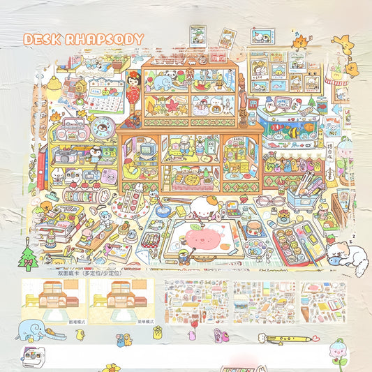Quiet Corners 3D Sticker | 2 Cute Miniature Scenes