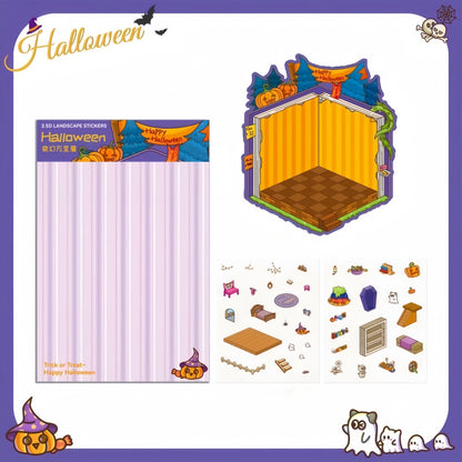 Fantasy Halloween House 3D Sticker