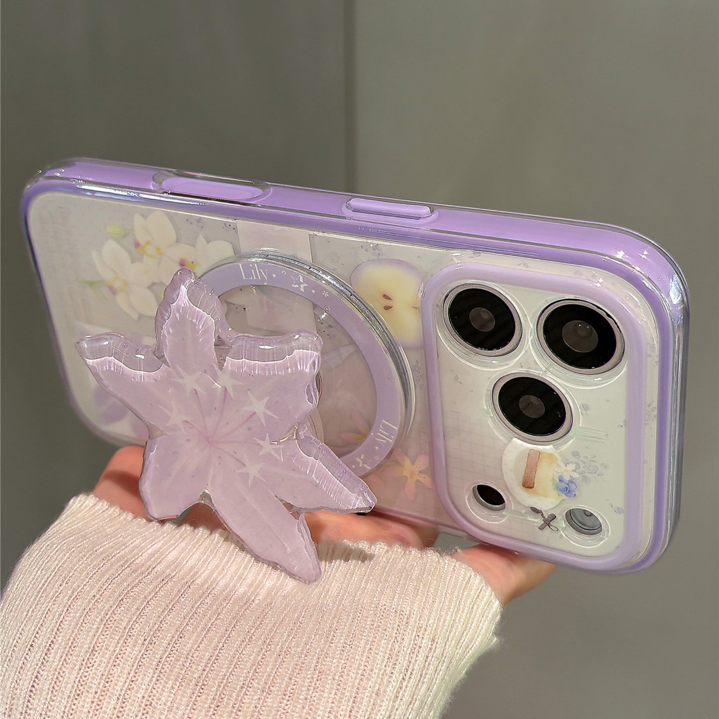 Lily Magnetic Stand Acrylic Phone Case