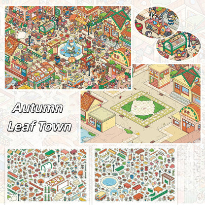 Autumn Corners 3D Sticker | 3 Cute Miniature Scenes