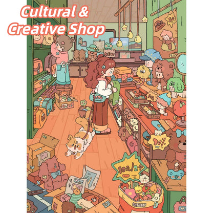 Dream Daily 3D Sticker | 4 Cute Miniature Scenes