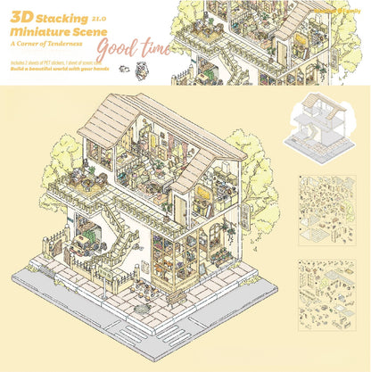 Sakura’s Home 3D Sticker | 6 Cute Miniature Scenes