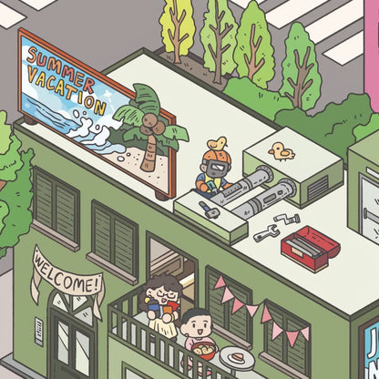 Shampoo Town 3D Sticker