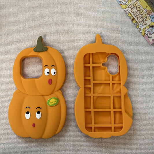 3D Pumpkin Silicone Phone Case