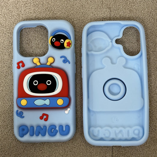 Pingu TV Stand Silicone Phone Case