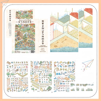 Dance & Tide 3D Sticker | 2 Cute Miniature Scenes