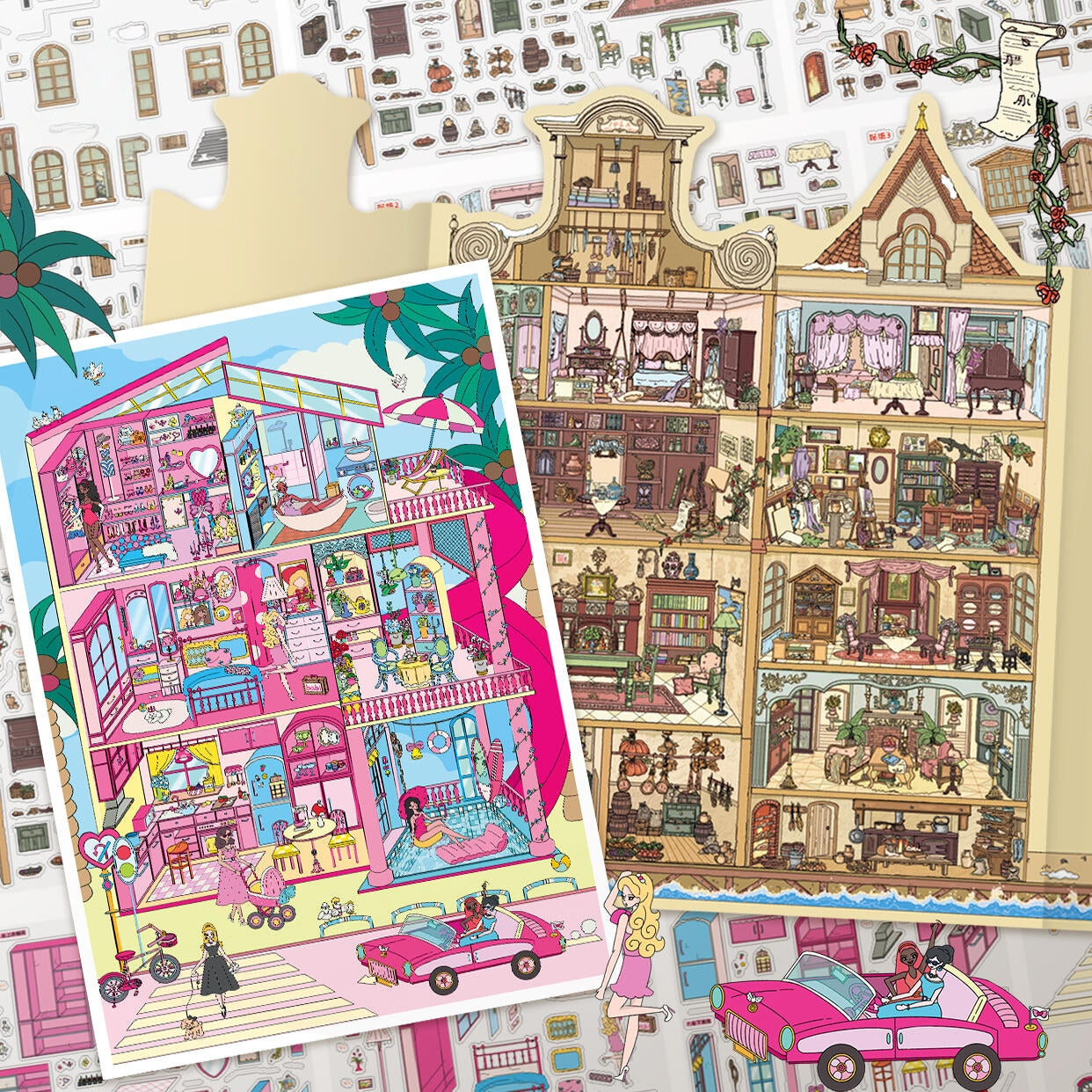 Sweet Memories 3D Sticker | 2 Cute Miniature Scenes