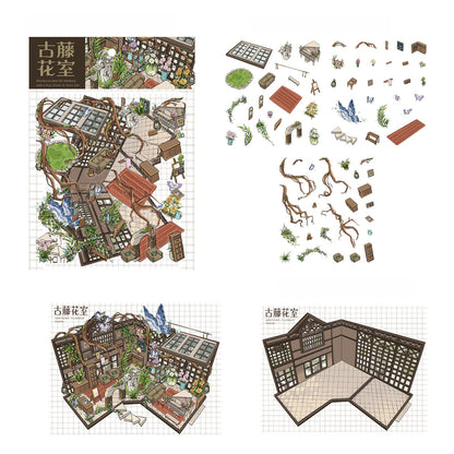 Ancient Vine Flower Studio 3D Sticker