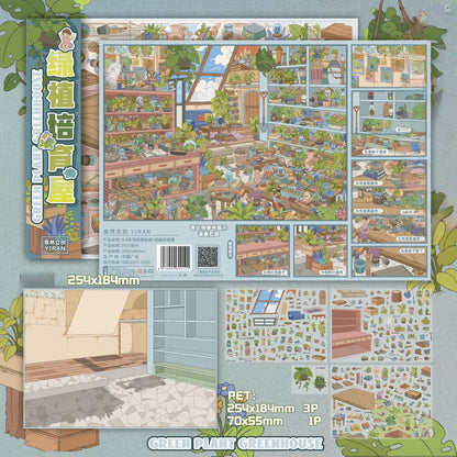 Simulation Management 3D Sticker | 4 Cute Miniature Scenes