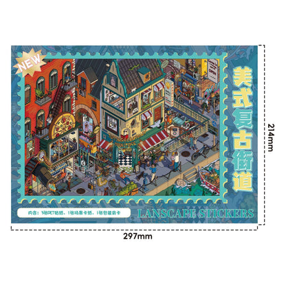 American-style Street 3D Sticker