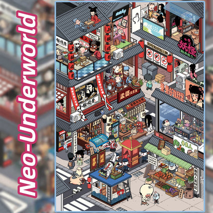 Neo-World 3D Sticker | 4 Cute Miniature Scenes