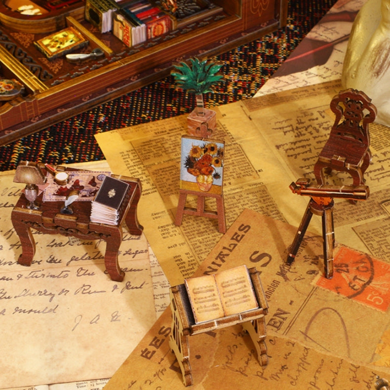 Library of Books DIY Miniature House - English Instructions