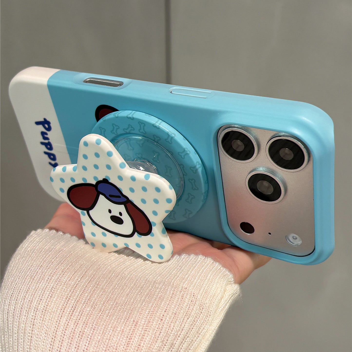 Cute Dog Magnetic Stand Acrylic Phone Case