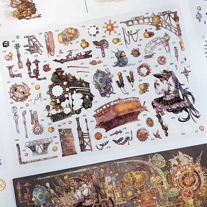 Empire of Steam 3D Sticker | 2 Cute Miniature Scenes