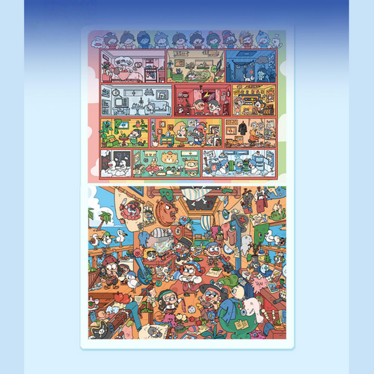 Whimsical Life 3D Sticker | 2 Cute Miniature Scenes