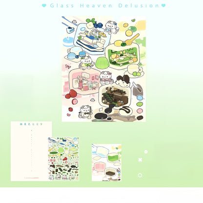 Fluff Prologue 3D Sticker | 3 Cute Miniature Scenes