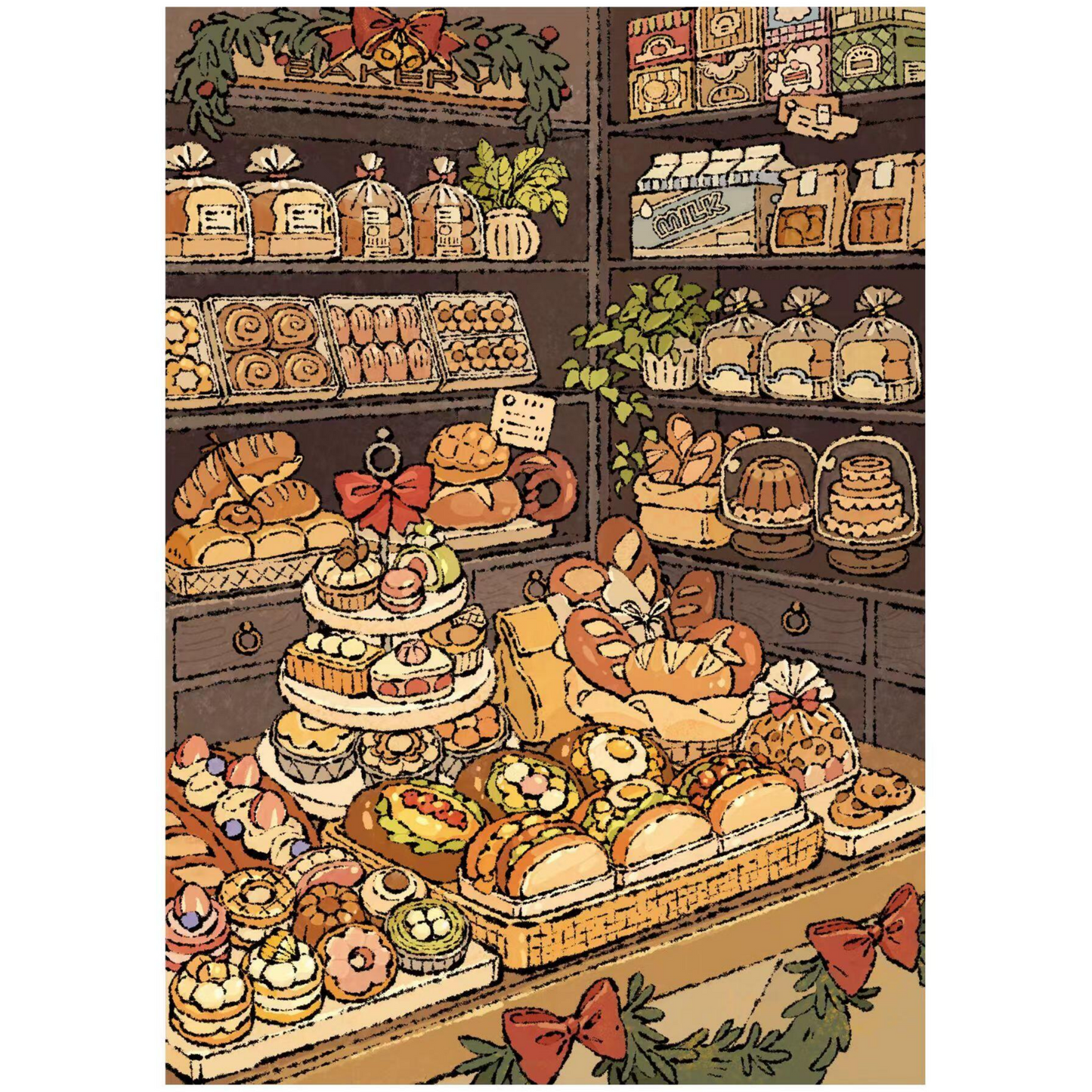 The Food Lovers Series 3D Sticker | 4 Cute Miniature Scenes