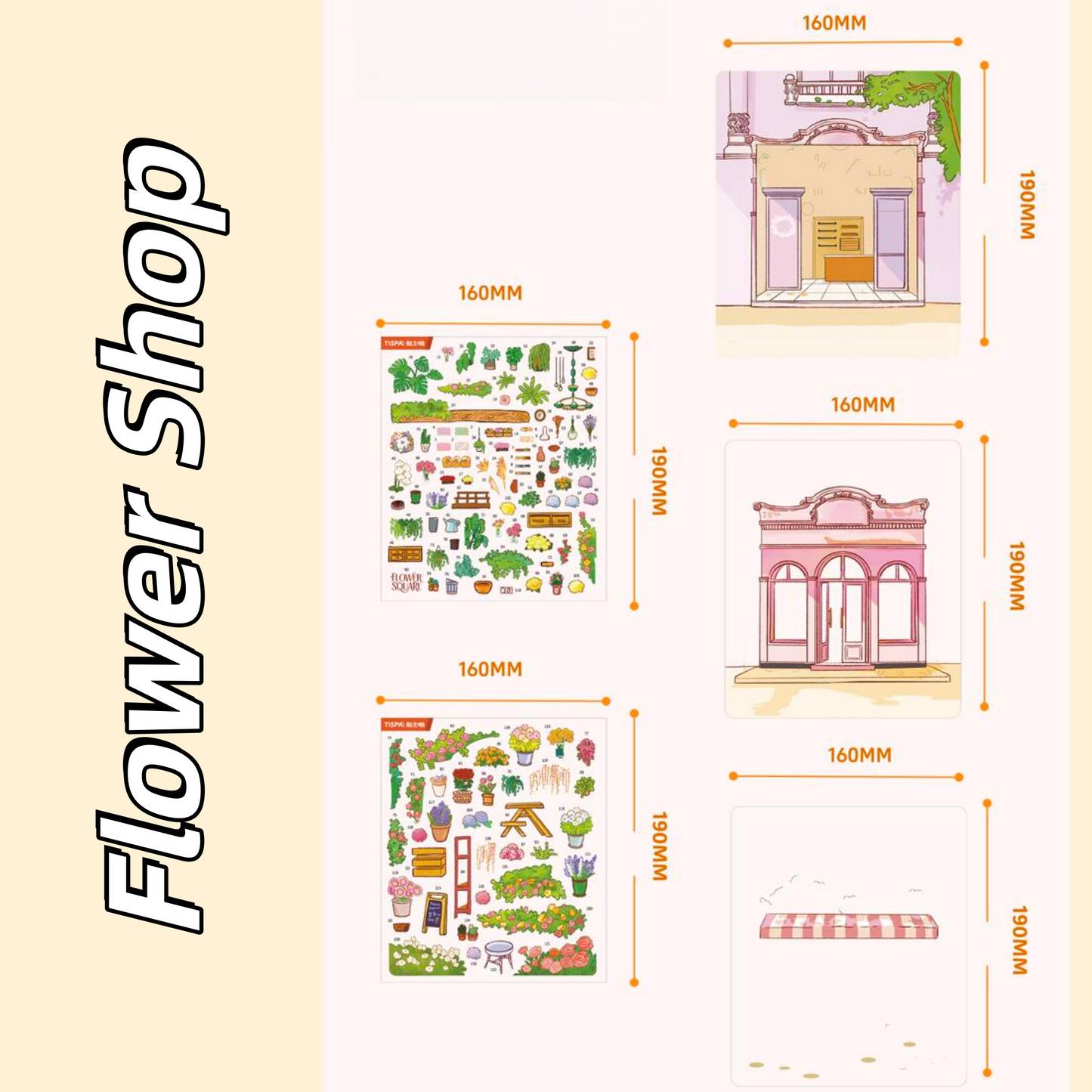 Street View 3D Sticker | 2 Cute Miniature Scenes