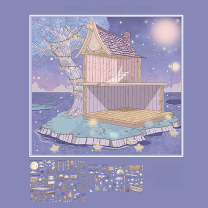 Enchanted Gatherings 3D Sticker | 2 Cute Miniature Scenes