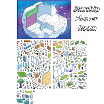 Travel & Adventure Guide 3D Sticker | 4 Cute Miniature Scenes