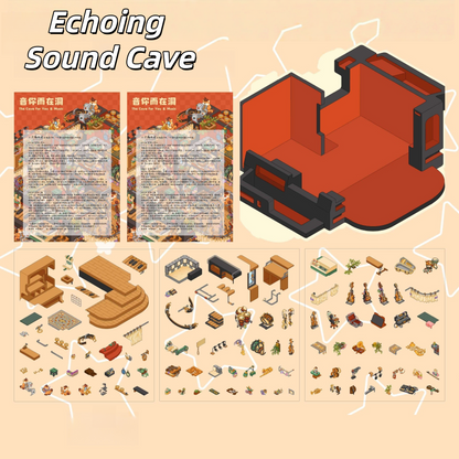 Squirrel‘s Little Shop 3D Sticker | 4 Cute Miniature Scenes