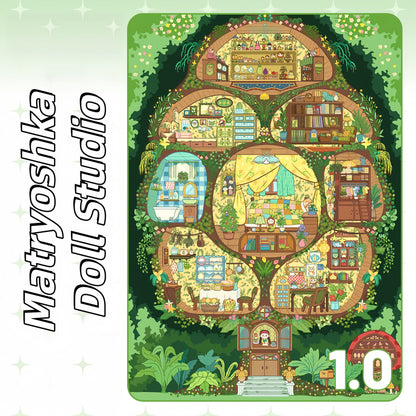 Warm Shop 3D Sticker | 2 Cute Miniature Scenes