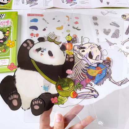 Anatomical Reconstruction 3D Sticker | 2 Cute Miniature Scenes