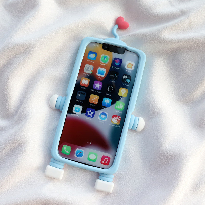 Heart Robot Silicone Phone Case