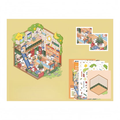 Little Shops 3D Sticker | 2 Cute Miniature Scenes