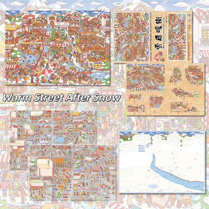 Tiny Havens 3D Sticker | 4 Cute Miniature Scenes