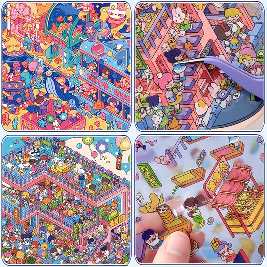 Sweet Little Moments 3D Sticker | 2 Cute Miniature Scenes