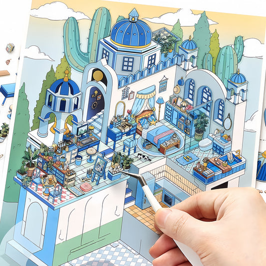 European-style Architecture 3D Sticker | 2 Cute Miniature Scenes