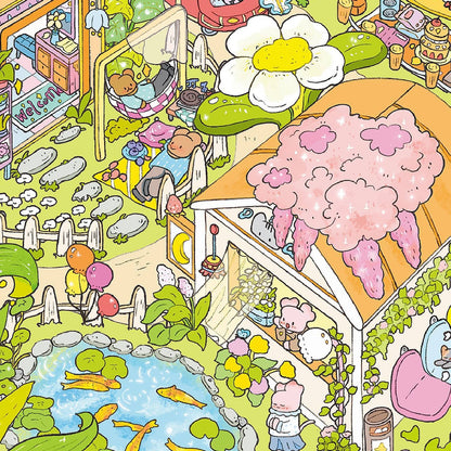 Springtime Whimsy 3D Sticker | 2 Cute Miniature Scenes
