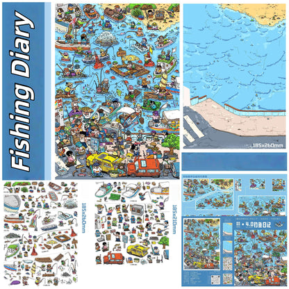 Outdoor Escapes 3D Sticker | 3 Cute Miniature Scenes