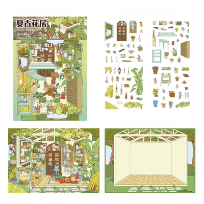 Vintage Greenhouse 3D Sticker