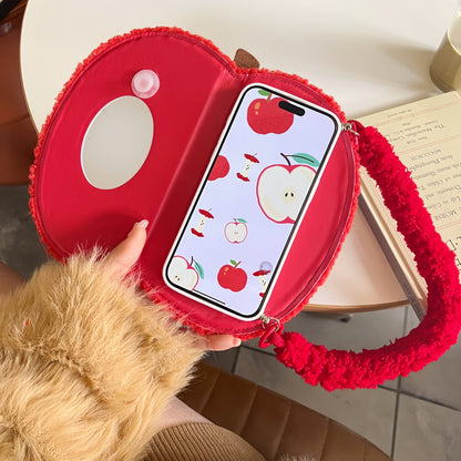 Red Apple Fluffy Phone Case