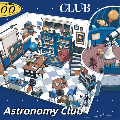 Rooms & Clubs 3D Sticker | 4 Cute Miniature Scenes