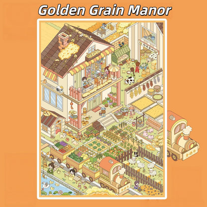 Manor Collection 3D Sticker | 2 Cute Miniature Scenes