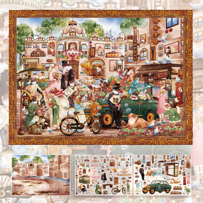 Oil Painting 3D Sticker | 3 Cute Miniature Scenes