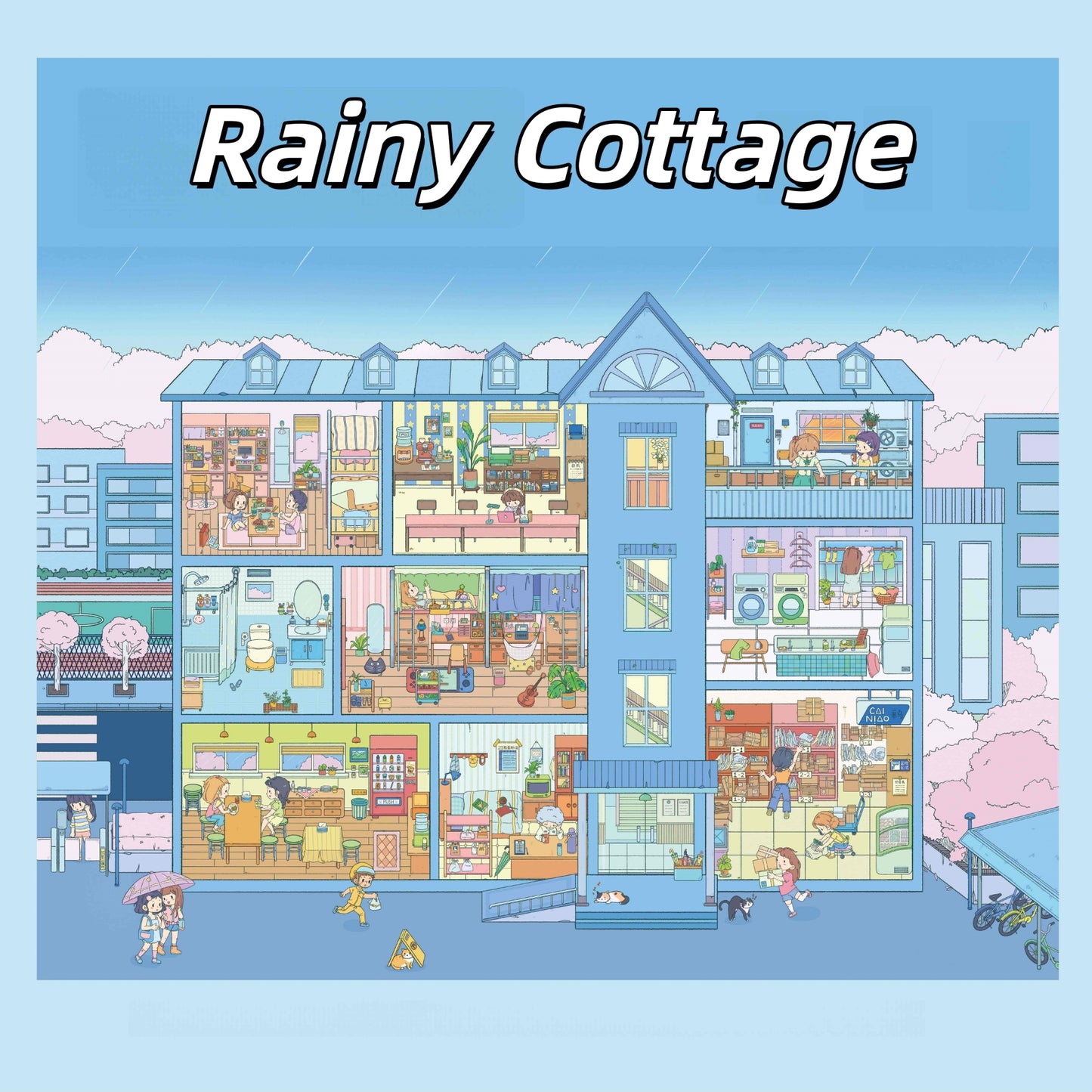 Fantasy Palace 3D Sticker | 3 Cute Miniature Scenes