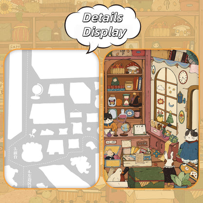 Cat Shops 3D Sticker | 2 Cute Miniature Scenes