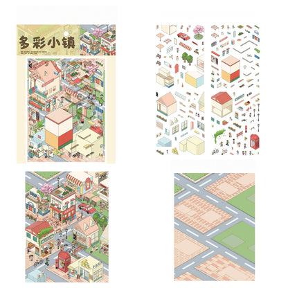 Colorful Town 3D Sticker